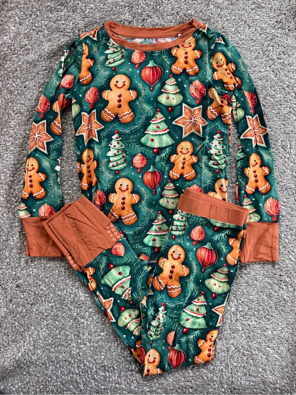 Cozy Mae Gingerbread Christmas Bamboo PJ Set